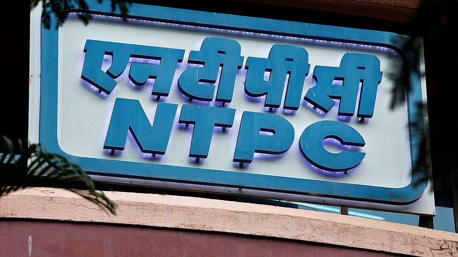 <div class="paragraphs"><p>A signboard of NTPC  is seen outside its office in Mumbai.</p></div>