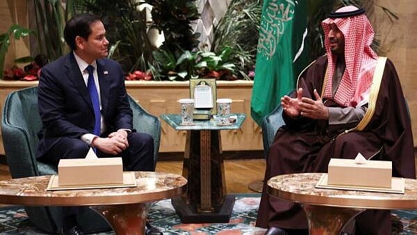<div class="paragraphs"><p>U.S. Secretary of State Marco Rubio meets with Saudi Arabia's Crown Prince Mohammed bin Salman, in Riyadh, Saudi Arabia</p></div>