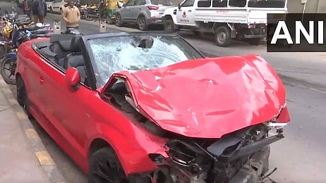 <div class="paragraphs"><p>Screengrab of the Audi car which hit the two-wheeler.</p></div>