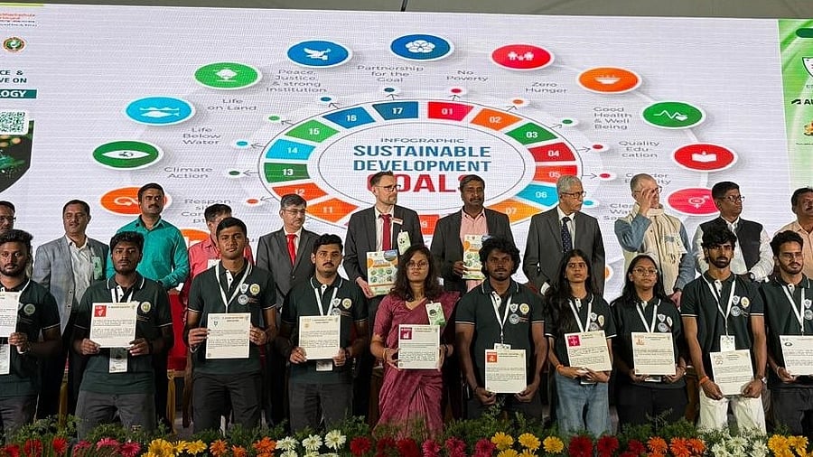 <div class="paragraphs"><p>Winners being presented certificates during the International Conclave on Sustainable Technologies, in Mysuru, on Wednesday. </p></div>