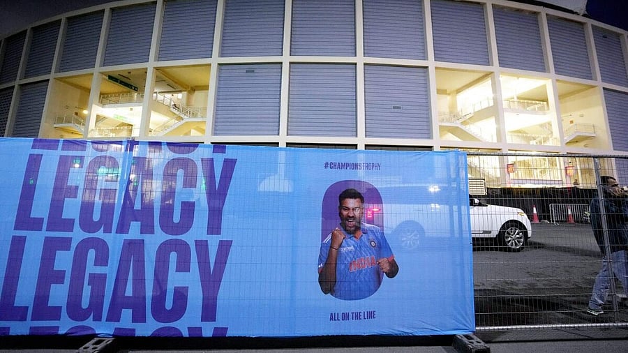 <div class="paragraphs"><p>Preparations underway at the Dubai International Cricket Stadium which is scheduled to host India's games of the ICC Men's Champions Trophy 2025, in Dubai, UAE.</p></div>