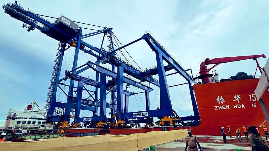 <div class="paragraphs"><p>A ship berths at the Vizhinjam sea port.</p></div>