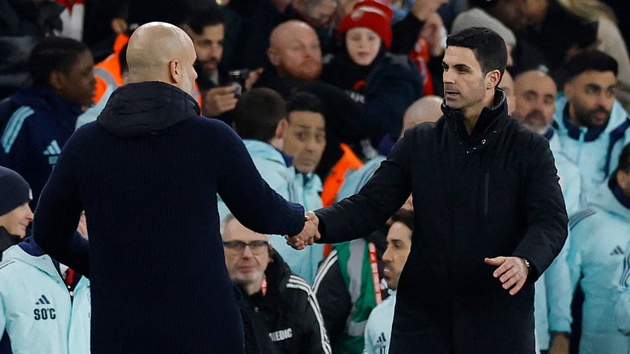 <div class="paragraphs"><p>Arsenal manager Mikel Arteta and Manchester City manager Pep Guardiola.</p></div>