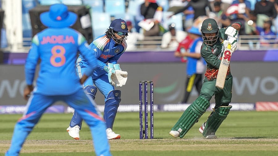 <div class="paragraphs"><p>Bangladesh's Towhid Hridoy made a fighting century against India in Dubai.</p></div>