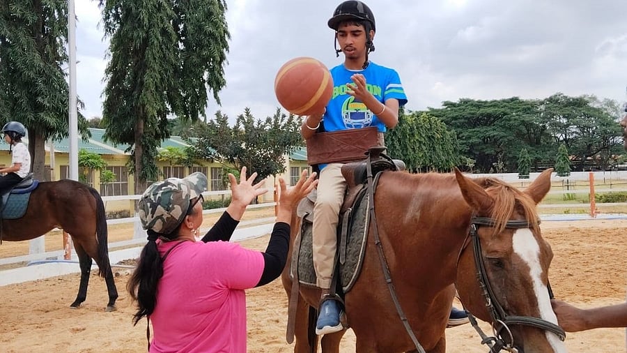 Children are provided customised saddles.