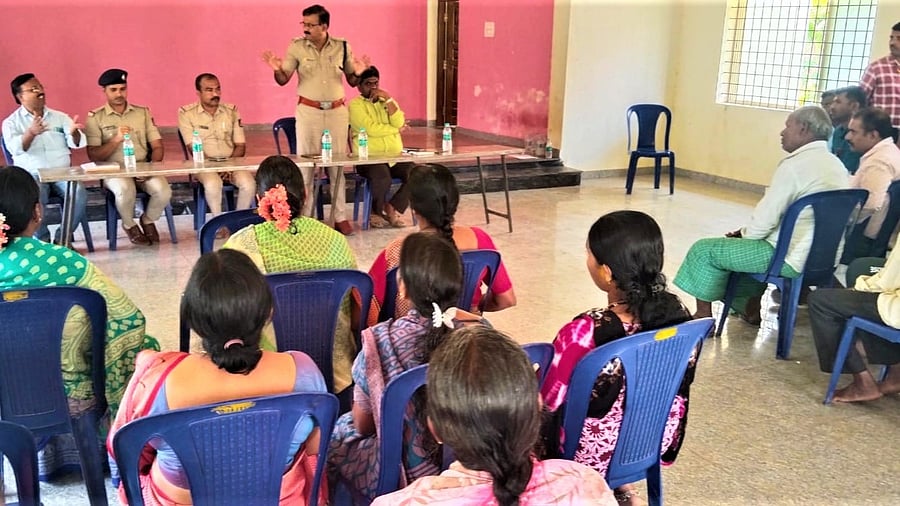 <div class="paragraphs"><p>Police officials convene a meeting following alleged ban of a couple by community members.&nbsp;</p></div>