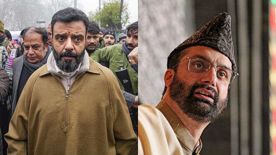 <div class="paragraphs"><p>From left: National Conference (NC) MP Aga Syed Ruhullah Mehdi, Hurriyat Conference chairman Mirwaiz Umar Farooq </p></div>