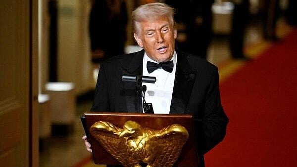 <div class="paragraphs"><p>US President Donald Trump gives remarks during the National Governors Association (NGA) dinner and reception in the East Room at the White House in Washington on Satuday. </p></div>