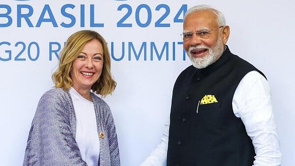 <div class="paragraphs"><p>Prime Minister Narendra Modi during a bilateral meeting with Italy's Prime Minister Giorgia Meloni</p></div>