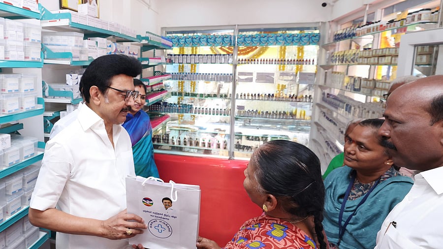 <div class="paragraphs"><p>Tamil Nadu Chief Minister M K Stalin at a newly-launched Mudhalvar Marundhagam in Chennai on Monday.</p></div>