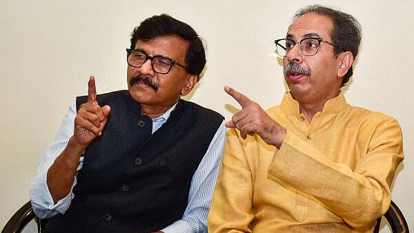 <div class="paragraphs"><p>Shiv Sena (UBT) chief Uddhav Thackeray with party leader Sanjay Raut</p></div>
