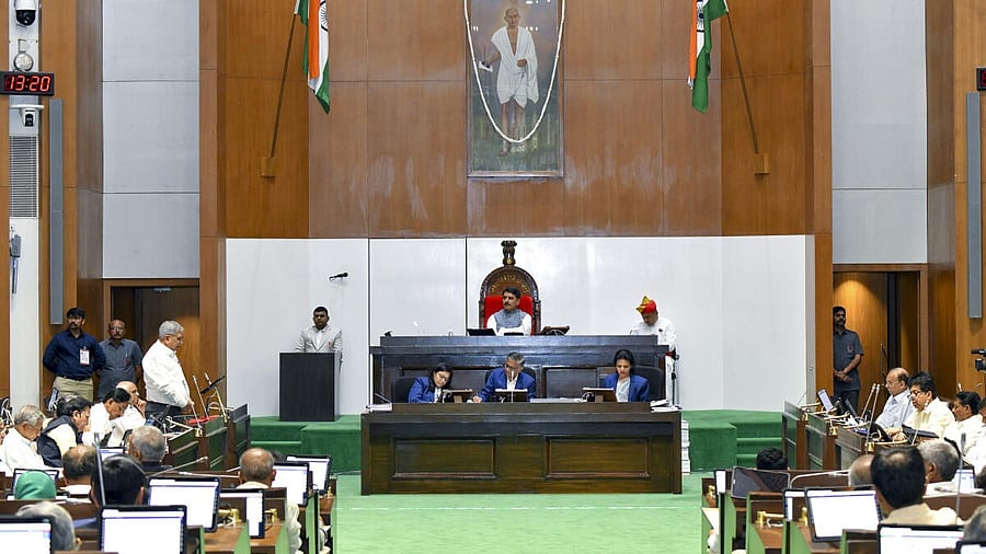 <div class="paragraphs"><p>Gujarat Finance Minister Kanu Desai presents the state budget 2025-26 during a session of the Legislative Assembly, in Gandhinagar, Gujarat</p></div>