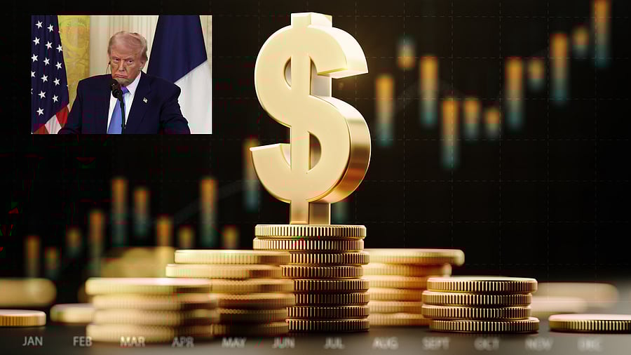 <div class="paragraphs"><p>Representative image of the US dollar. (Inset: US President Donald Trump).</p></div>