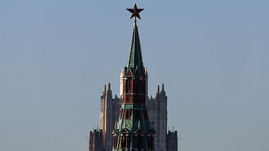 <div class="paragraphs"><p>A view shows the headquarters of the Russian foreign ministry behind a tower of the Kremlin in Moscow, Russia, February 24, 2025.</p></div>