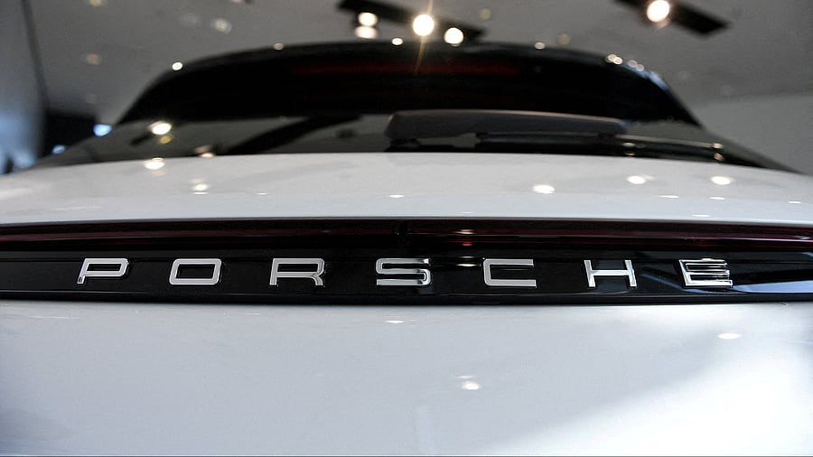 <div class="paragraphs"><p>The logo of German carmaker Porsche AG </p></div>