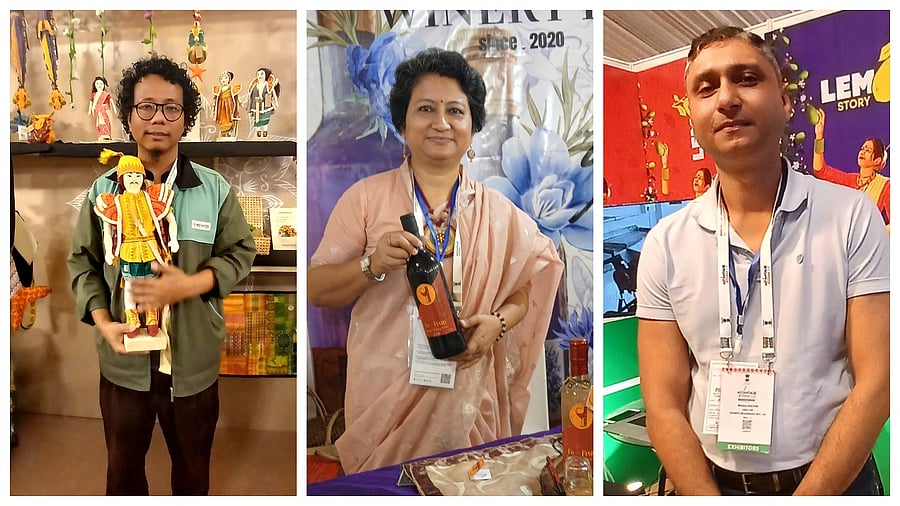 <div class="paragraphs"><p>(L-R) Kirat Brahma of Zankla Studio, Aditi Gohain Phukan, founder of Aiseng Winery and Manas Bhuyan, founder of Lemon Story</p></div>