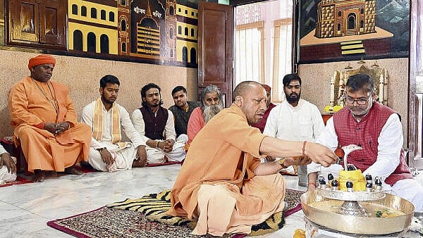 <div class="paragraphs"><p> Uttar Pradesh Chief Minister Yogi Adityanath performs rituals at the Gorakhnath temple on the occasion of Maha Shivratri, in Gorakhpur, Uttar Pradesh.</p></div>