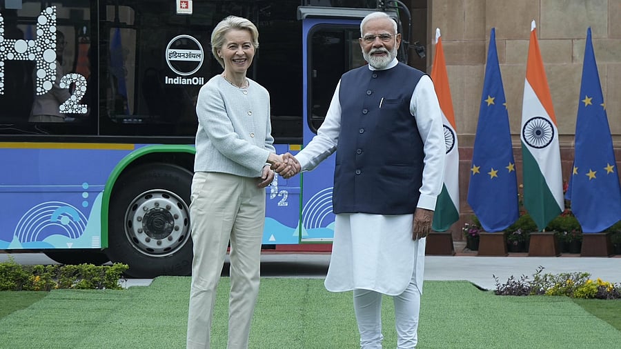 <div class="paragraphs"><p> Prime Minister Narendra Modi and European Commission president Ursula von der Leyen</p></div>
