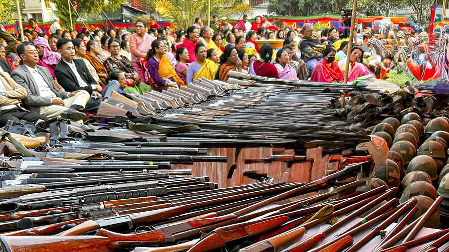 <div class="paragraphs"><p>With over 4,000 weapons looted from armories' in 2023 still not deposited, Manipur Governor Ajay Kumar Bhalla on Friday gave the "last chance" to surrender the weapons by extending the deadline by another one week, till March 6. </p></div>