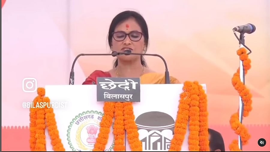 <div class="paragraphs"><p> Newly-elected mayor Puja Vidhani of Bilaspur.</p></div>