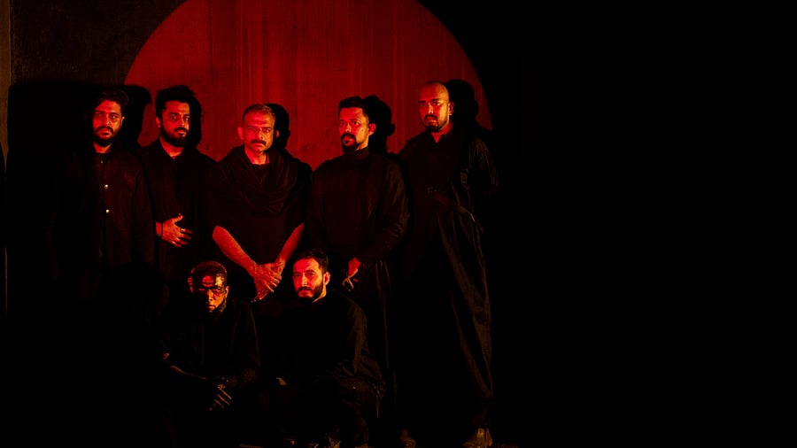 Members of The Down Troddence with T M Krishna (back, centre).