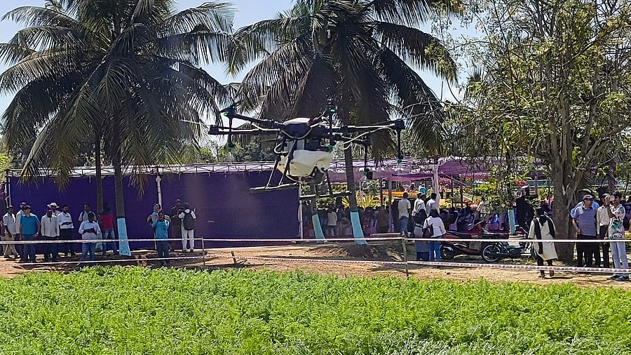 <div class="paragraphs"><p>Flying dislpay of Multiplex Drone MD-10H at the National Horticulture Fair ICAR-IIHR. </p></div>