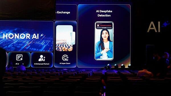 <div class="paragraphs"><p>A banner displays the new AI deepfake detector created by Honor, prior to the Mobile World Congress, in Barcelona, Spain March 2, 2025.</p></div>