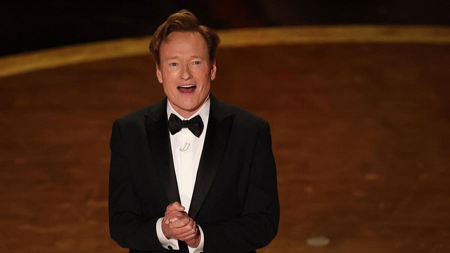 <div class="paragraphs"><p>Show host Conan O'Brien speaks during the start of the Oscars show at the 97th Academy Awards in Hollywood, Los Angeles, California, US, March 2, 2025. </p></div>