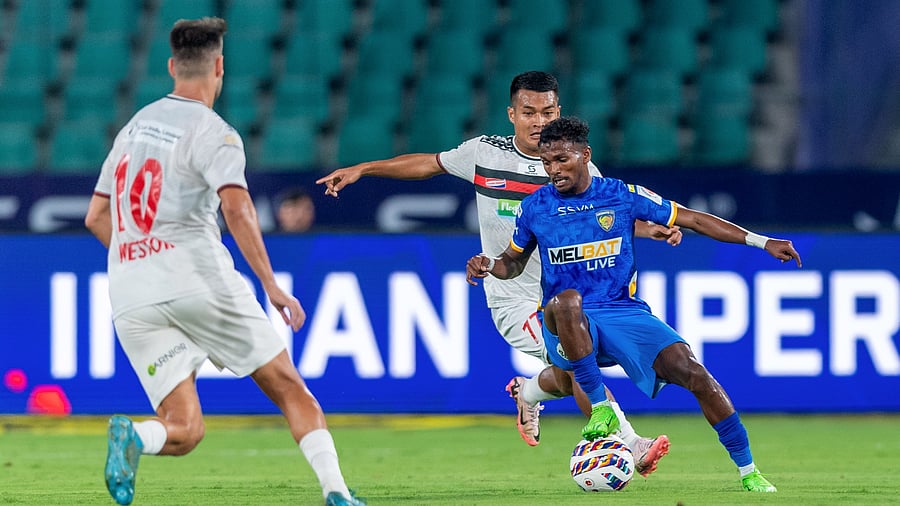 <div class="paragraphs"><p>Image from the match between Chennaiyin FC and NorthEast United FC at the Jawaharlal Nehru Stadium in Chennai, Monday, March 3, 2025.</p></div>