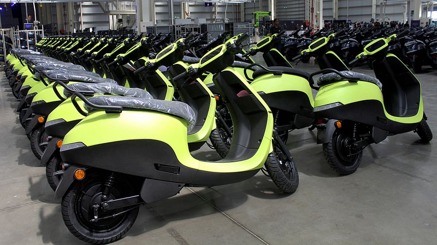 Ola Electric's S1 Air e-scooters. REUTERS
