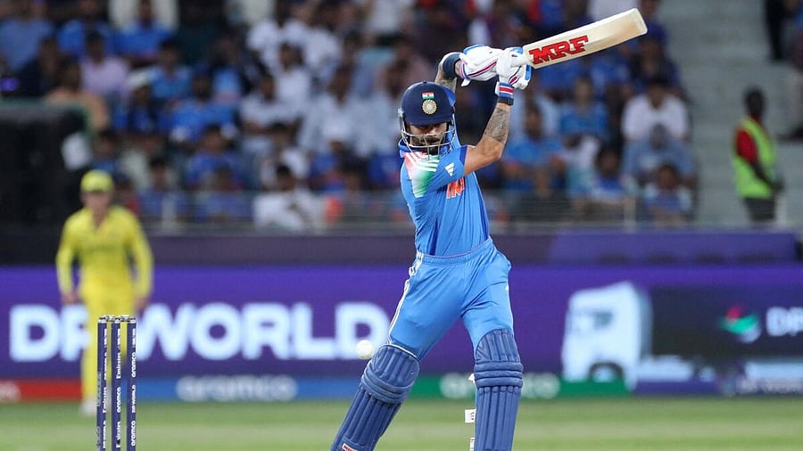 <div class="paragraphs"><p>Virat Kohli drives during his match-winning knock of 84.&nbsp;</p></div>