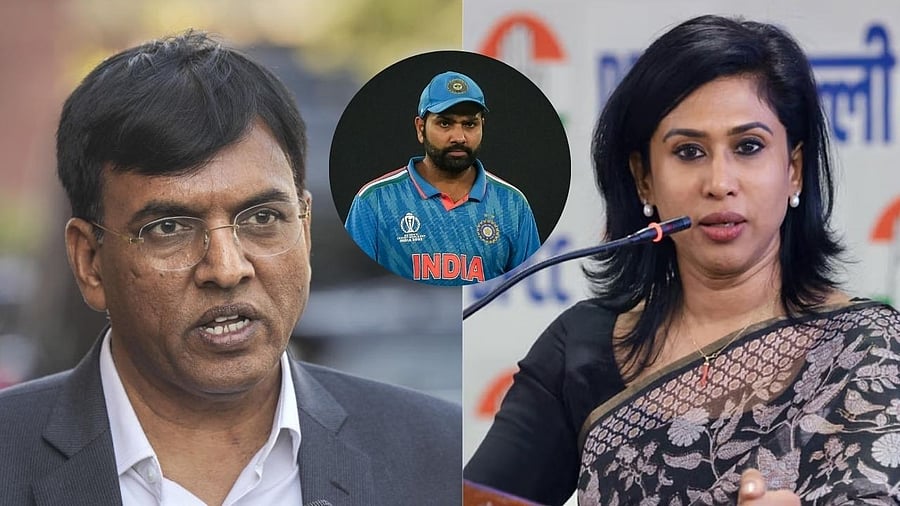 <div class="paragraphs"><p>Mansukh Mandaviya, Rohit Sharma and Shame Mohamed</p></div>