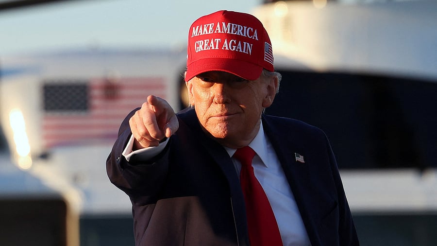 <div class="paragraphs"><p>US. President Donald Trump gestures as he walks to board Air Force One to depart Washington from Joint Base Andrews in Maryland, February 28, 2025.</p></div>