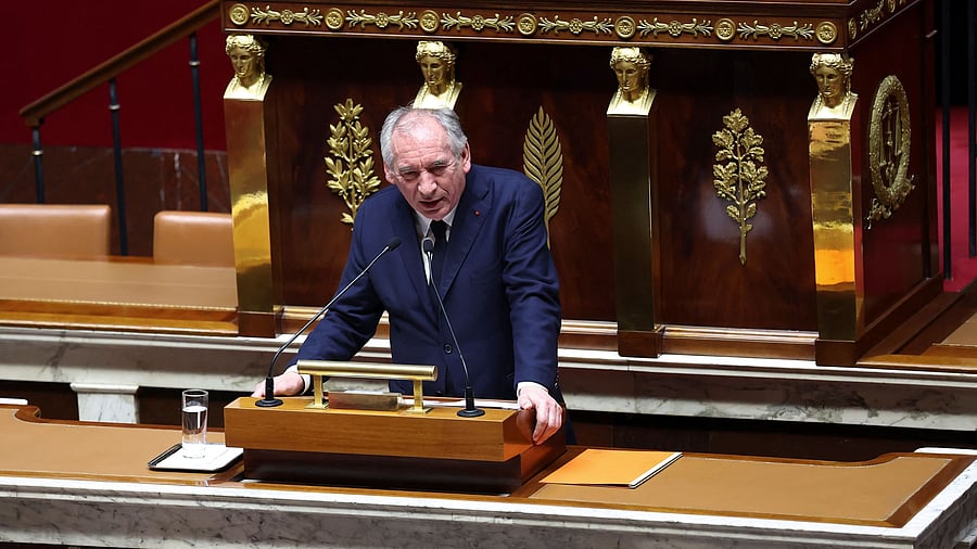 <div class="paragraphs"><p>French Prime Minister Francois Bayrou delivers a speech on the situation in Ukraine and security in Europe at the National Assembly in Paris, France, March 3, 2025. </p></div>