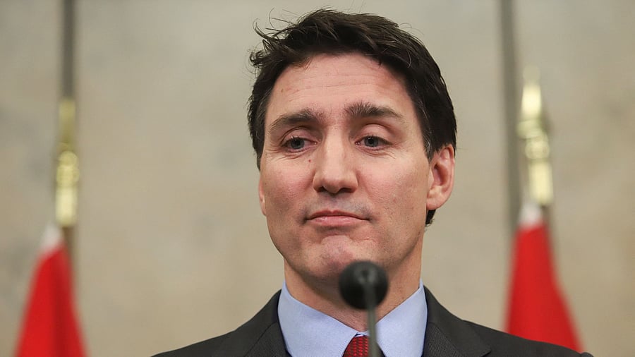 <div class="paragraphs"><p>Canada's Prime Minister Justin Trudeau looks on during a press conference while responding to U.S. President Donald Trump's orders to impose 25% tariffs on Canadian imports.</p></div>