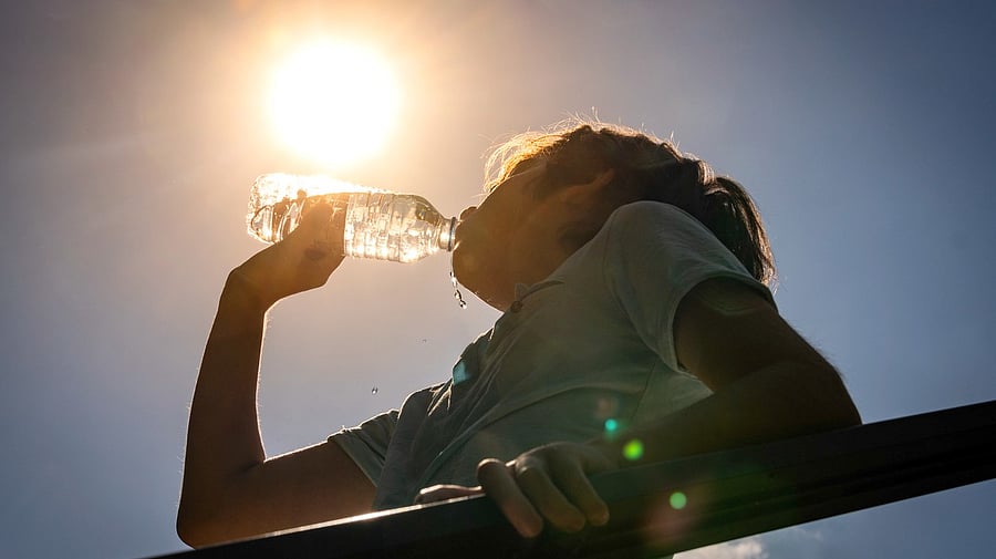 <div class="paragraphs"><p>Image showing a person drinking water under the scorching sun. For representational purposes.</p></div>