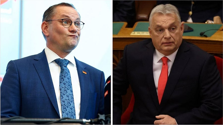 <div class="paragraphs"><p>Germany's far-right AfD co-leader Tino Chrupalla (L) and Hungarian Prime Minister Viktor Orban (R)&nbsp;have backed&nbsp;Trump&nbsp;emphatically.</p></div>
