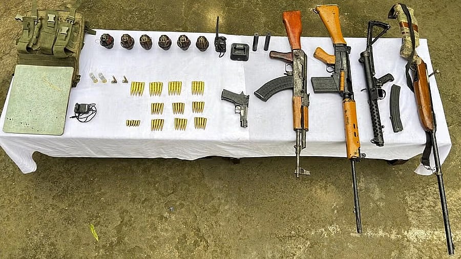 <div class="paragraphs"><p>Represenattive image showing arms and ammunition recovered in Manipur. </p></div>