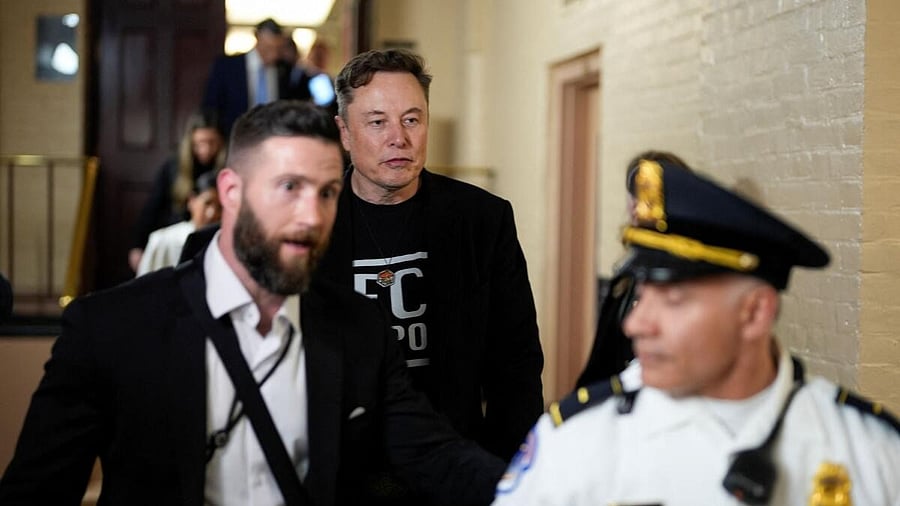 <div class="paragraphs"><p>Elon Musk walks on the day of a meeting with House Republicans to discuss the Department of Government Efficiency (DOGE) on Capitol Hill in Washington, DC, US, March 5, 2025.</p></div>