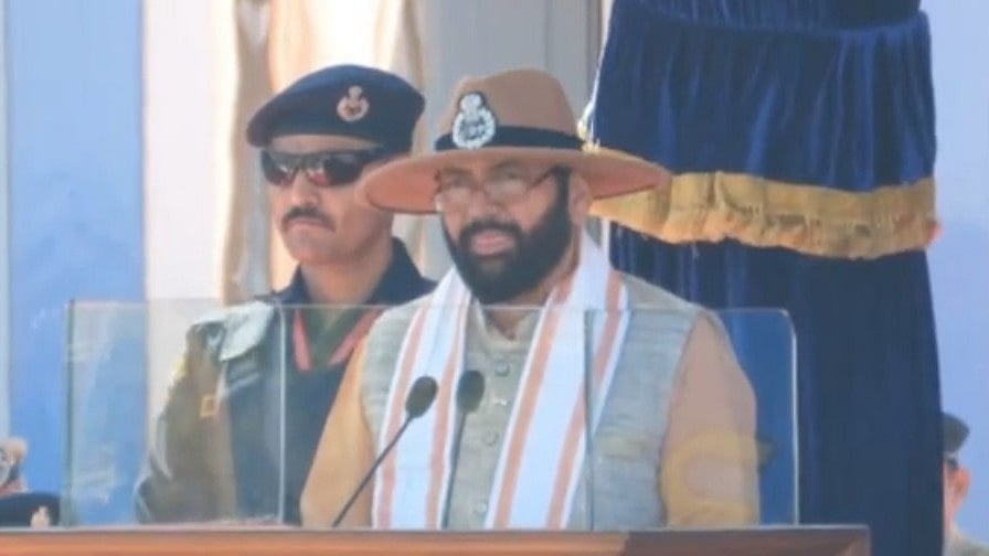 <div class="paragraphs"><p>Haryana Chief Minister Nayab Singh Saini adressing newly passed out CRPF officers.</p></div>