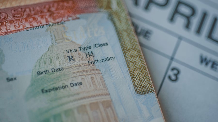 <div class="paragraphs"><p>An H-4 visa (immediate family members of the H-1B visa holders) stamp in passport.</p><p>(Representative image)</p></div>
