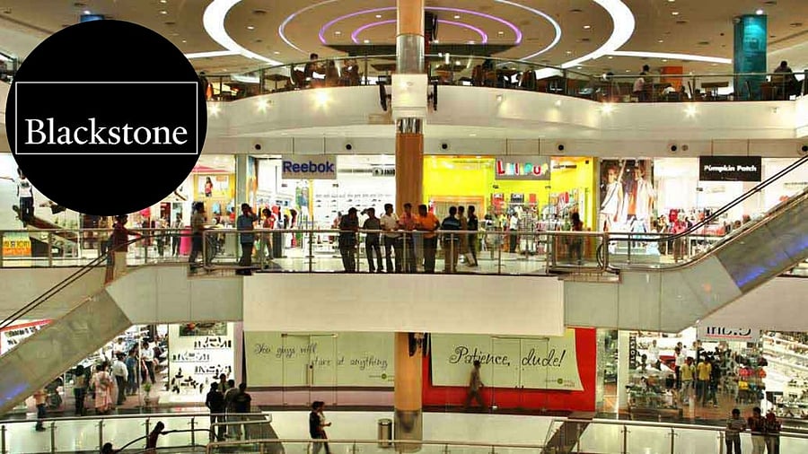 <div class="paragraphs"><p>South City Mall in Kolkata with an inset image of&nbsp;Blackstone logo.</p></div>
