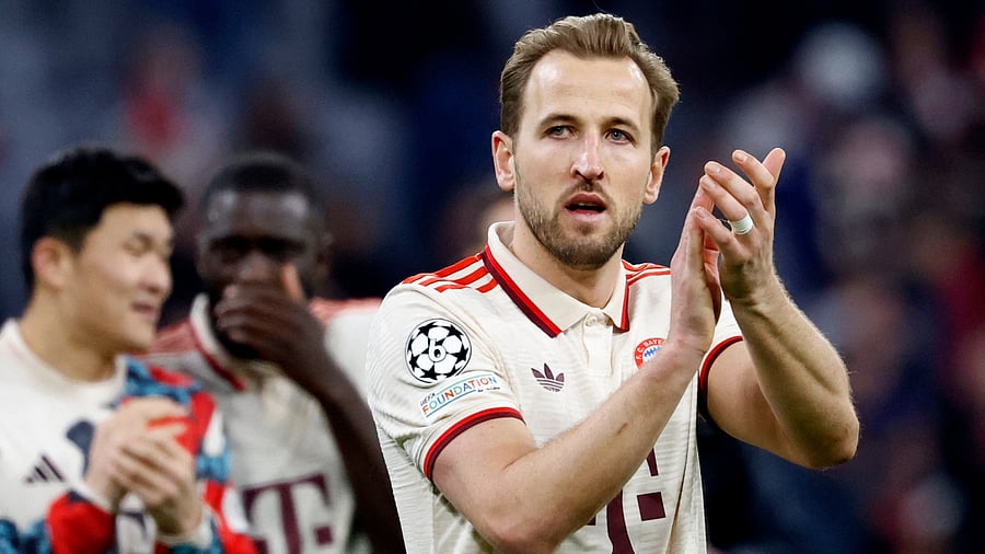 <div class="paragraphs"><p>Bayern Munich's Harry Kane celebrates after the match.</p></div>