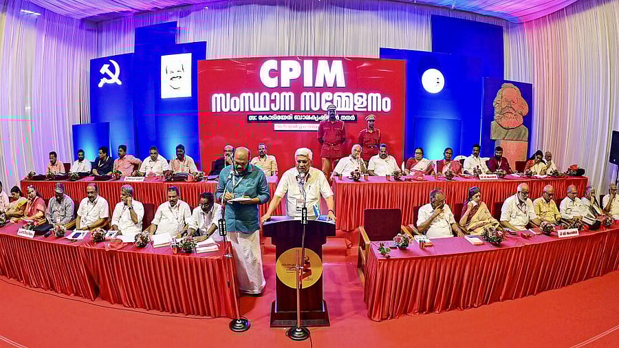 <div class="paragraphs"><p>CPI-M interim coordinator Prakash Karat speaks during CPI-M Kerala state conference, in Kollam, Thursday, March 6, 2025.</p></div>