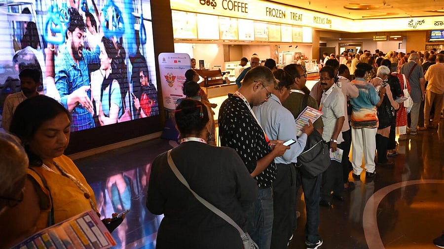 <div class="paragraphs"><p>Moviegoers at Bengaluru International Film Festival on Monday. </p></div>