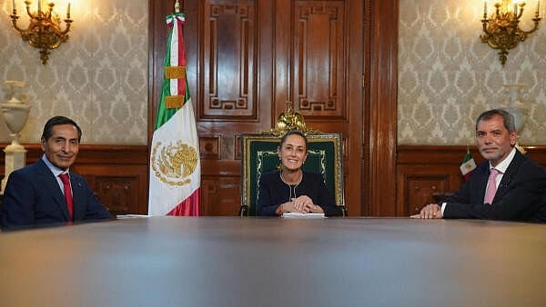 <div class="paragraphs"><p>Mexico's President Claudia Sheinbaum poses after announcing Edgar Amador as her government's new finance minister, replacing outgoing Rogelio Ramirez de la O, at the National Palace, in Mexico City, Mexico March 7, 2025.</p></div>