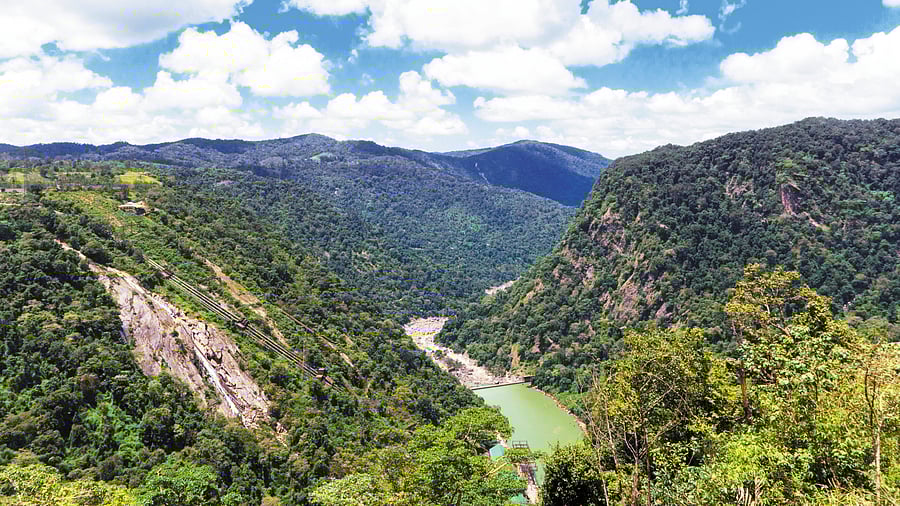A view of Sharavathi valley. As much as 400 acres of land including 133.81 acres of forest land have been sought to be acquired for Sharavathi pumped storage project.