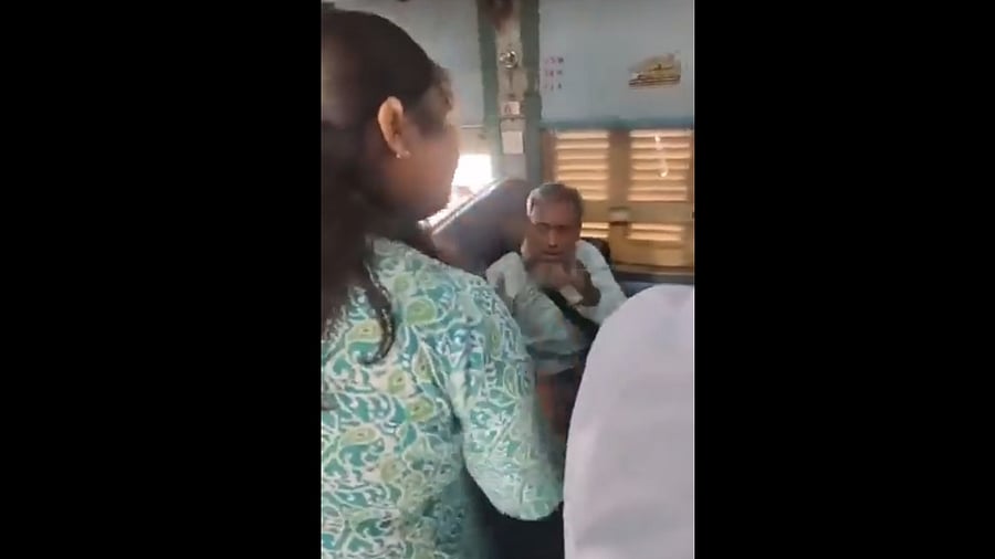 <div class="paragraphs"><p>The woman confronted the accused in the moving train.</p></div>