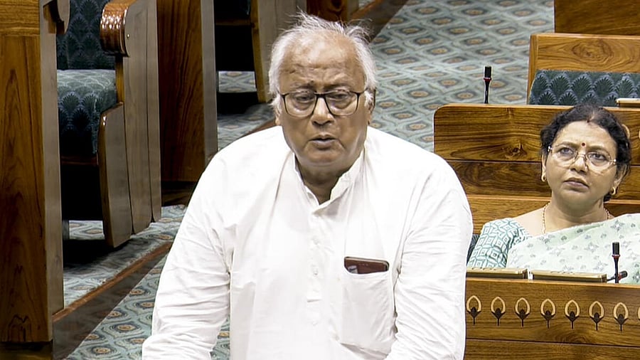 <div class="paragraphs"><p>TMC MP Saugata Roy speaks in the Lok Sabha during the Budget session of Parliament, in New Delhi, Monday, March 10, 2025.</p></div>
