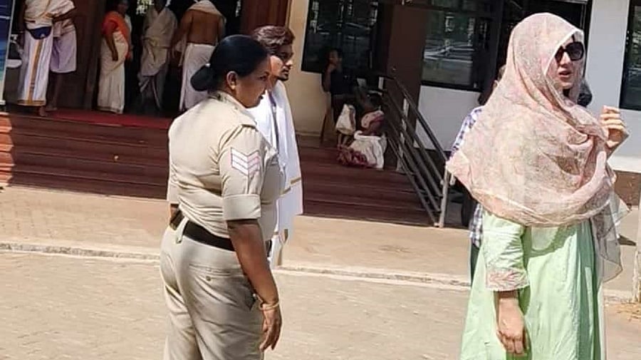 <div class="paragraphs"><p>Actor Katrina Kaif visited Kukke Subrahmanya Temple on Tuesday.</p></div>